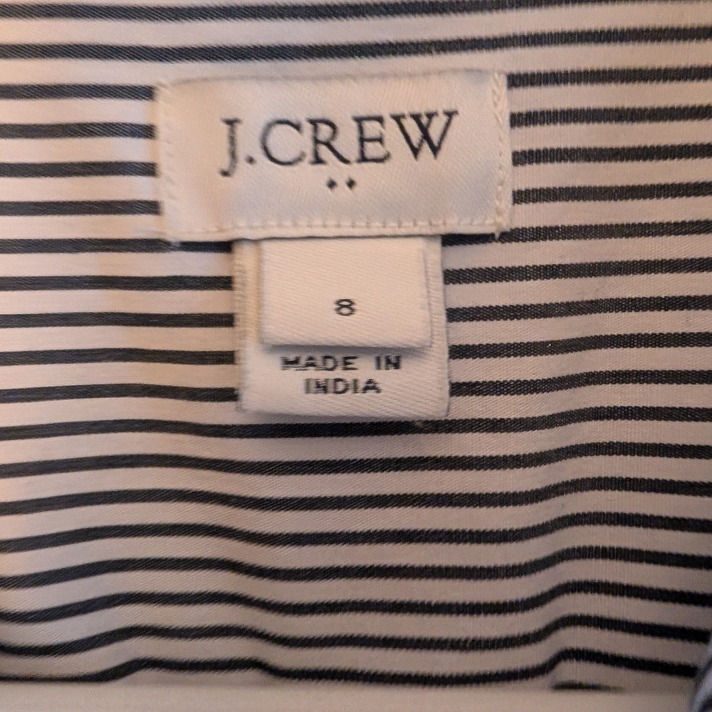 J. Crew Factory Blue and White Striped Dress - Picture 2 of 5